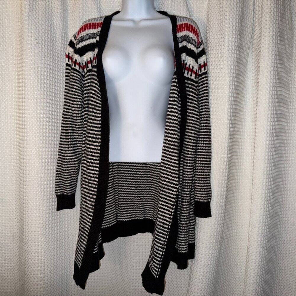 Lane Bryant Cardigan 18/20 Plus Size Striped Colorblock Open Front Knit